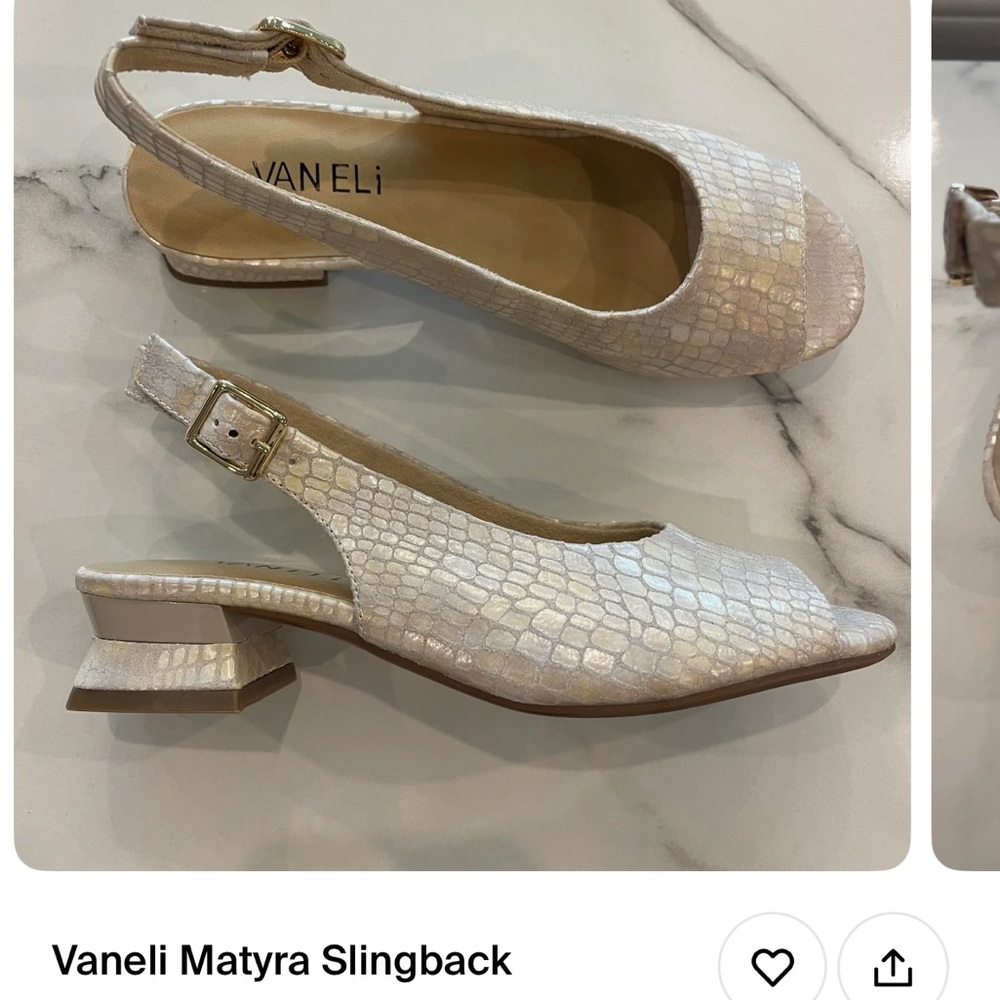 Vaneli sling back flats.  Worn once.
